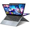 Zonatrix 15,6 Pollici Notebook 2 in 1, Win11 PC Portatile 16GB RAM 512GB SSD, Laptop AMD Ryzen 3 3200U CPU, 1080P Touchscreen Rotazione 360°, Notebook con AMD Radeon Graphics GPU, RJ45+Type-C+Mini-HDMI