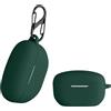 kwmobile Custodia Silicone Cuffie Compatibile con Sony WF-1000XM5 Cover - Custodia Porta Auricolari con Moschettone - Case verde scuro