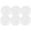 Bormioli Rocco EBRO - Set di 6 piatti da dessert, piatti piccoli, 20 cm, in vetro temperato opale