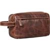 STILORD 'Marbella' Beauty Case da Viaggio Donna Vera Pelle - Grande Pochette da Viaggio Uomo Cuoio Pochette Porta Trucchi Borsa Trucco Make Up Bag Beauty da Viaggio, Colore:salerno - marrone