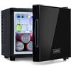 KLARSTEIN Frosty Minibar - Mini Frigo, Compatto, Sistema di Raffreddamento Termoelettrico, Capacità 10 Litri, Temperatura: 12-18 °C, Classe di Efficienza Energetica A, 33 dB, Nero
