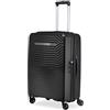 Ciak Roncato Passenger Trolley M 4R rigido ultraleggero con zip espandibile, misura medio (Nero)