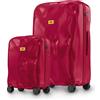 CRASH BAGGAGE Icon Set | 2 Trolley rigidi da Viaggio (S + L) Bagaglio a mano e Valigia di Design Italiano con Chiusura TSA Certificata e 4 Ruote girevoli 100% in Policarbonato Ruby Red