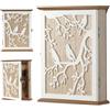 Fouvin Cassetta Portachiavi da Muro, 20 x 6 x 26,5 cm, Cassettiera per Chiavi da Parete, vintage, in legno, con 6 ganci per chiavi, Pensile con portachiavi da parete, Scatola Organizer per chiavi
