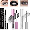 Likesing 3 Pezzi Glitter Rossetto Nero Eyeliner Nera Mascara Set Lunga Durata Lucidalabbra Rossetti Kit Labbra Rossetto Lipgloss Lipstick Rossetto Mascara Eye Liner per Make Up Trucco Regalo Donna