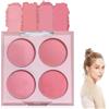 Lilbitty Blush Palette con 4 colori, opaca e setosa, resistente all'acqua e a lunga durata, ideale per tutti i toni della pelle, per gli amanti del trucco