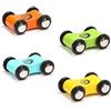 HOTMNTY 4 Giocattoli Auto in Legno per Pista Rampa Auto Macchinine da Corsa Legno Set Gioco Ricambio per Bimbi Parcheggio sul Tetto e Piste a Zig-Zag Veicoli Colorati e Lisci per Bambini a Partire da 1 Anno