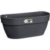 Elho Vibia Campana Wall Basket 35 - Fioriera per Balcone esterno - Ø 35.0 x H 14.8 cm - Nero/Anthracite