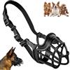 YESTARTDS Cesto museruola Per cane Museruola Antiabbaio Regolabile Prevenire Mordere Silicone Morbida Traspirante Piccole, Medie e Grandi Cuccioli