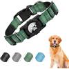 Ledeak Collare per Cani Airtag, Riflettente Nylon Collare AirTag Cane, Regolabile Collare Cane con Supporto Airtag, Durevole Collare Tattico per Cani di Piccola Media Taglia e Grande (Verde, M)