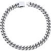 ChainsHouse ChiansHouse Bracciale a Catena Cubana Stile Hiphop Punk Rapper Lunghezza 19/21/23 CM Larghezza 5/7/9/12 MM Bracciale Cuban Bracelet for Women Snap Facile da Indossare Acciaio Inox 316L da Uomo
