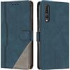 JZASES Cover per Huawei P20 Pro, Custodia in PU Pelle, Antiurto Libro Portafoglio Protettiva Cover Compatibile con Huawei P20 Pro, Blu