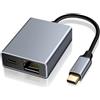 Glitfix Adattatore Ethernet USB C con Ricarica Rapida PD 100W, Adattatore LAN USB Compatibile per i-Phone 15/16, per MacBook Air, per i-Pad Air