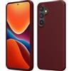 kwmobile Cover per Samsung Galaxy S25 Custodia - Back Case per Smartphone in Silicone TPU - Protezione Gommata - viola bordeaux