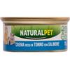 NaturalPet Cat Adult Crema 70 gr - Tonno con Salmone - Confezione da 6 pezzi - 1° ORDINE? scegli lo sconto BZR5 / BZR20 + 200 punti fedeltà