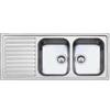 Apell PRONTA CONSEGNA - SPEDIZIONE IMMEDIATA Lavello da Incasso 2 Vasche con Gocciolatoio a Sinistra 116 x 50 cm Acciaio Inox Serie Anniversario Apell AV1162ILBC