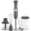 KITCHENAID - Frullatore ad Immersione 5KHBV83 con Potenza 180 Watt + Accessori Bicchiere Tritatutto Frusta Colore Grigio Antracite - SPEDIZIONE GRATUITA