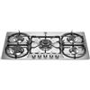 Bertazzoni Piano Cottura 5 Fuochi a Gas Larghezza 75 cm (1 Bruciatore Tripla Corona) in Acciaio colore Inox - P7101D9X/19