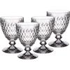 Villeroy & Boch Boston-Calice da Vino Bianco, Porcellana, 8.1 cm, 4 unità