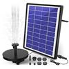 AISITIN 6,5W Fontana Solare da Giardino Esterno 6,5W con Batteria 1500mAh DIY Pompa Acqua Energia Solare con 10 Ugelli & 5M Cavo per Laghetti, Stagni, Bagno degli Uccelli e Decorazioni per Il Giardino