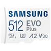 Samsung Evo Plus, microSD SDXC U3 Classe 10 A2, Scheda di memoria 130MB/s con adattatore SD 2021 (512GB)