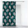 Douceur d'Intérieur, Tenda con occhielli (140 x 280 cm) Belline smeraldo, poliestere stampato