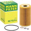 Mann Filter MANN-FILTER HU 715/4 x Filtro dell'olio - AUTOVETTURE + VEICOLI COMMERIALI