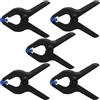 AERZETIX - C68494 - Set di 5 pinze a molla 115mm - apertura ganasce 50mm - in polipropilene e fibra di vetro