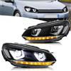 VLAND Motor VLAND Fari per Golf 6 Golf VI TSI Alogeno 2008-2013 [Non per GTI/R/TDI Proiettore], Con indicatori di direzione dinamici, lampadine non incluse