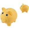 I-TOTAL® - Salvadanaio Divertente Decorativo/Portamonete in Plastica - Idea Regalo (MAIALINO JACKPOT) (YELLOW PIGGY)