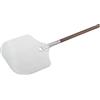 RÖSLE Pala per pizza, in acciaio inox 18/10, manico in legno, 305 x 32 x 908, marrone/argento