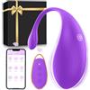 Ukingle Vibratoreper Donna Professionale con APP, Vibratore Sex Toys con 9 Modalità, Ovetto Vibrante Donna Telecomando Wireless Sessuali, Vibratoriper Coppie Piccolo Sexytoysys Donna(Viola)