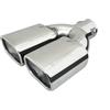 Simoni Racing TRX/101 Terminale di Scarico Universale, Uscita Doppia Inclinata Quadrata 160 mm, in Acciaio Inox