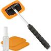 Walser pulitore Parabrezza Auto, pulitore Interno Parabrezza Auto Funzione telescopica 26-42 cm Estensibile, pulitore Parabrezza incl. 2 Panni in Microfibra + flacone Spray