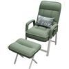 HIBIWELL Sedia Pigra in Tessuto con Pouf, Poltrona Lounge per Interni con Tasca Laterale sul Poggiatesta, Sedia Reclinabile con Braccioli, Regolazione dello Schienale a 5 velocità per Ufficio in Camera d