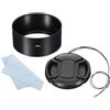 PATIKIL 72mm Paraluce, Paraluce con Superficie Opaca a Lunga Distanza Interno Antiriflesso con 77mm Tappo Obiettivo e Panno Pulizia per Obiettivo Fotocamera, Nero