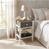 MIlani Home RITTER - mobiletto in legno con 1 cassetto e 1 cesta