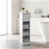 MIlani Home FRANZ - mobiletto in legno con 1 cassetto e 3 ceste