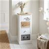MIlani Home SUNIL - mobiletto in legno con 3 cassetti