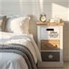 MIlani Home SUNIL - mobiletto in legno con 3 cassetti