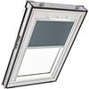 Roto Tenda Oscurante Originale Roto ZRV - Guide di Scorrimento Laterali Argento - Funzionamento Manuale - per Finestre da Tetto delle Serie Q - Dimensioni 134/118 | 13/11 - Colore del Tessuto Grigio Scuro