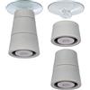 WENKO Patas para Tablas de vidrio 4 PCS, Grigio, 24.5x10x2.5 cm