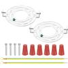 PATIKIL 115mm (4,53) Kit Staffa Montaggio Universale per Lampada, 2 Set Piastra Soffitto Rotonda con Barra Trasversale Luminosa con Vite per Lampada Parete Lampadario a Sospensione