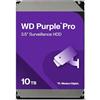 Western Digital WD Purple Pro 10TB per Smart Video, Hard Disk interno da 3.5" - Tecnologia Allframe, 550TB/anno, Cache da 256 MB, 7200RPM
