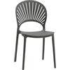 KONTE.DESIGN Set di 4 sedie GIBILTERRA in polipropilene grigio, impilabili