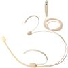 MICMXMO Microfono unico Cerchietto Microfono per testa Torre auricolare, compatibile con AKG Trasmettitore senza fili, Omnidirezionale Condensatore Mic, Beige (Presa Mini XLR TA3F)
