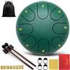 Taechalingo Rain Tamburo Zen Esterno, Handpan Portatile, Strumento a Percussione Metallo, Chakra Drum, Steel Drum, Musica Esterna (8-Ton 6-Zoll)