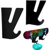 mongtsamz Porta Skateboard da Muro, Acrilico Supporto Skateboard Parete Supporto Snowboard Muro Orizzontale Ganci Skateboard Porta Sci da Parete per Skateboard Longboard Display e Stoccaggio, 2 Pezzi, Nero