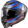 Ls2 Casco Moto Integrale LS2 FF807 DRAGON TRAX Blue Rosso