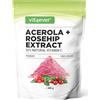 vit4ever Vitamina C naturale dall'Estratto di Acerola - 365 Capsule | Alto dosaggio - Materia prima pregiata - Senza additivi inutili - Vegan